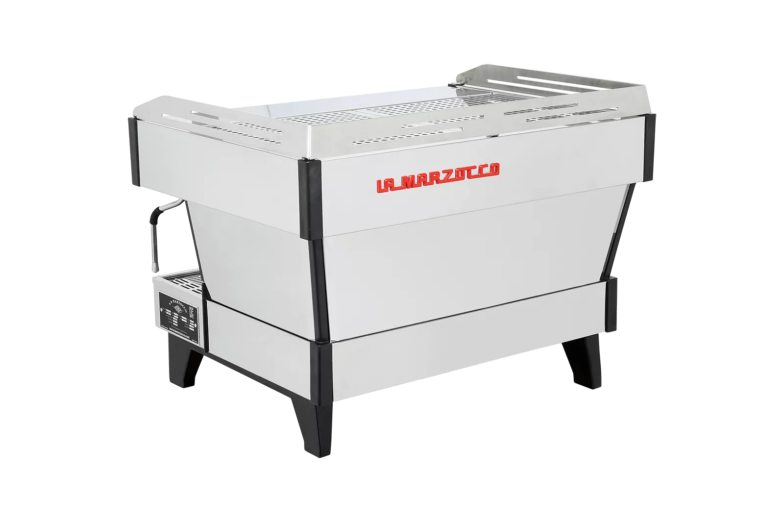 La Marzocco - Linea PB mit zwei Sieben von hinten und hohen Beinen La Marzocco - Linea PB mit zwei Sieben von hinten und hohen Beinen